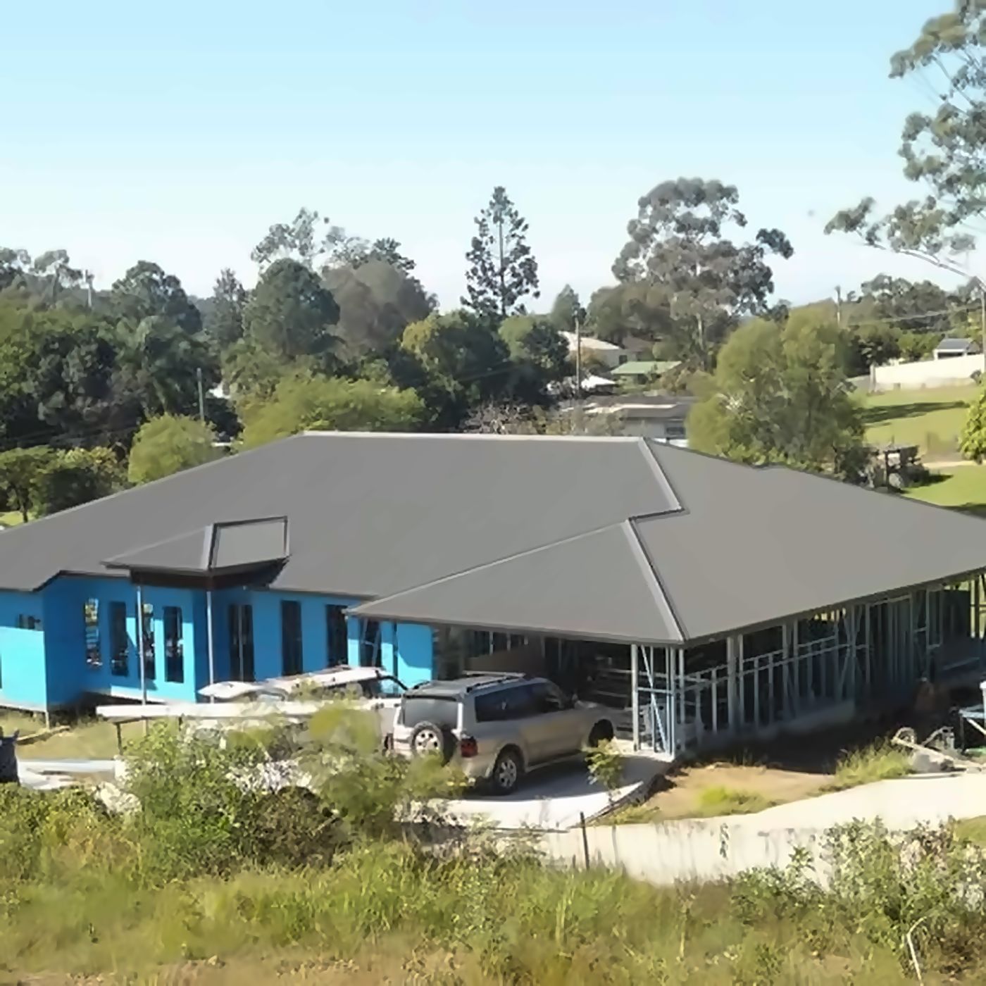 New grey Colorbond roof on a Queensland home